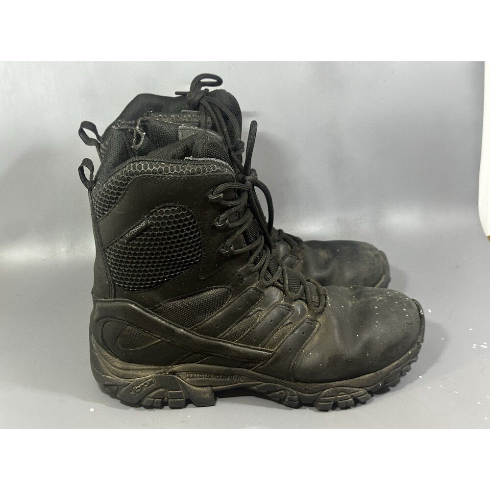 Merrell Moab 2 Response 8" Boots Mens 9 Waterproof Tactical Side Zip Black